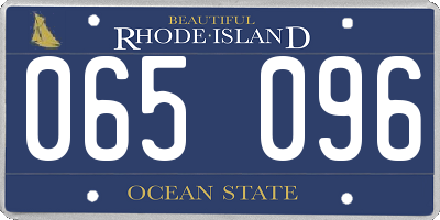 RI license plate 065096