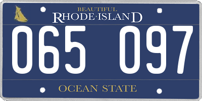 RI license plate 065097