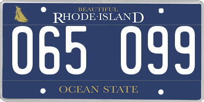 RI license plate 065099