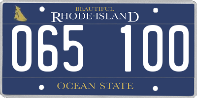 RI license plate 065100