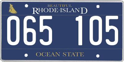 RI license plate 065105