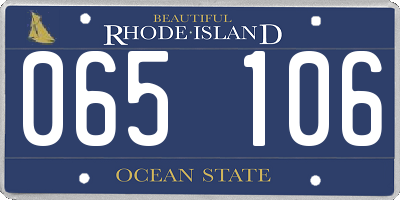 RI license plate 065106