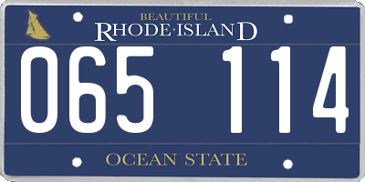 RI license plate 065114