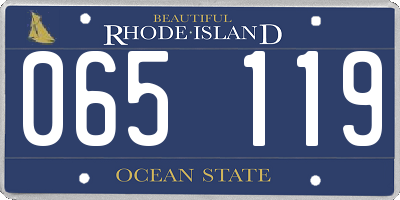RI license plate 065119