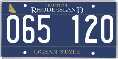 RI license plate 065120