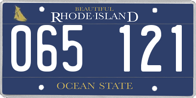 RI license plate 065121