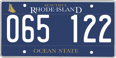 RI license plate 065122