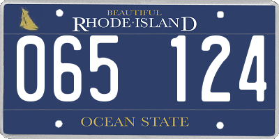 RI license plate 065124