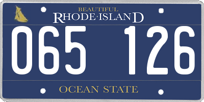 RI license plate 065126