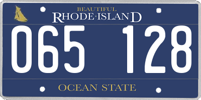 RI license plate 065128