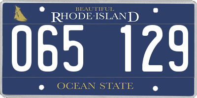 RI license plate 065129