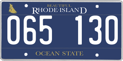 RI license plate 065130