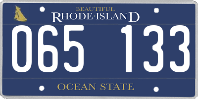 RI license plate 065133