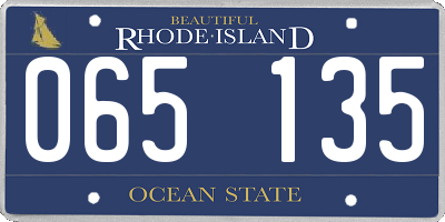 RI license plate 065135