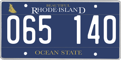 RI license plate 065140