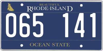 RI license plate 065141