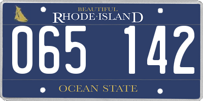 RI license plate 065142