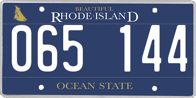RI license plate 065144