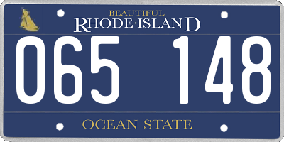 RI license plate 065148