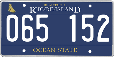 RI license plate 065152