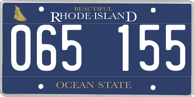 RI license plate 065155