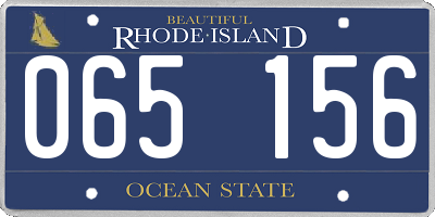 RI license plate 065156