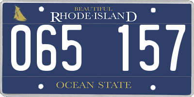RI license plate 065157