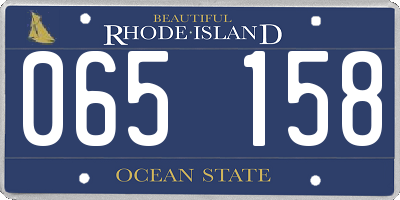 RI license plate 065158