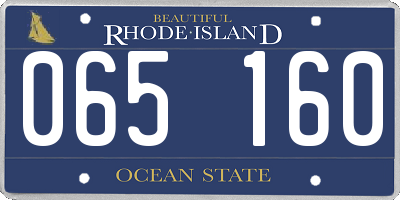 RI license plate 065160