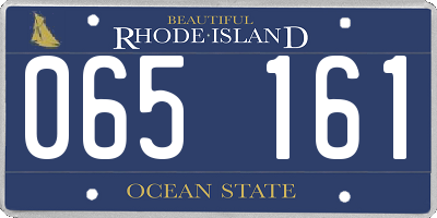 RI license plate 065161