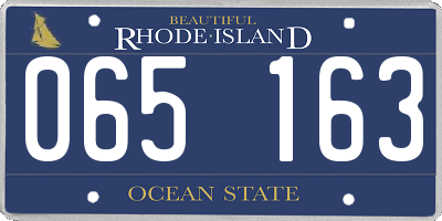RI license plate 065163