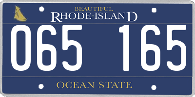 RI license plate 065165