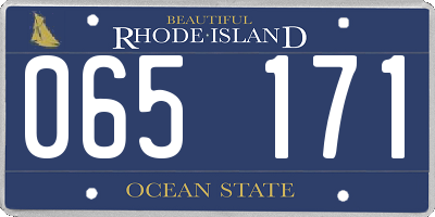 RI license plate 065171