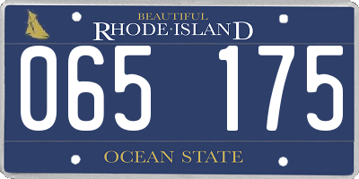 RI license plate 065175