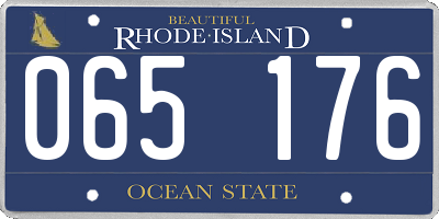 RI license plate 065176