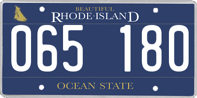 RI license plate 065180