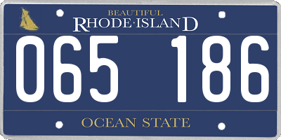 RI license plate 065186