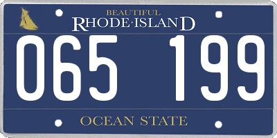 RI license plate 065199