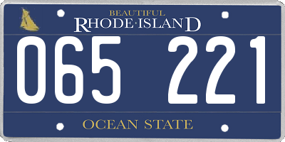 RI license plate 065221