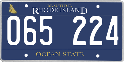 RI license plate 065224