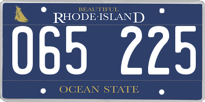 RI license plate 065225