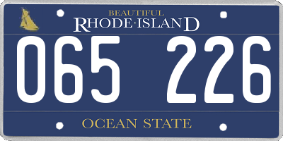 RI license plate 065226