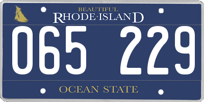 RI license plate 065229