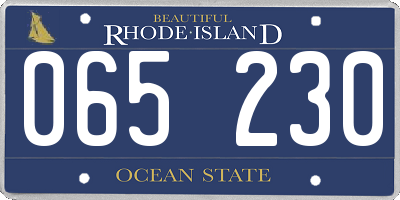 RI license plate 065230
