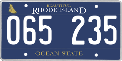 RI license plate 065235