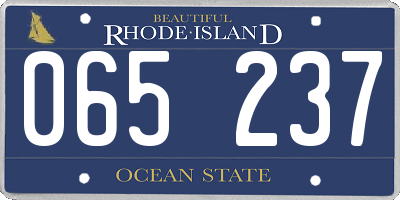 RI license plate 065237