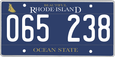 RI license plate 065238