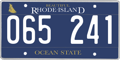 RI license plate 065241