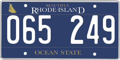 RI license plate 065249