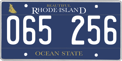 RI license plate 065256